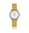 Златист дамски часовник с бял циферблат Capri -0 снимка