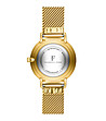 Златист дамски часовник с бял циферблат Capri -3 снимка