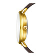 Златист дамски часовник с кафява каишка Capri -2 снимка