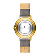 Златист дамски часовник със сива каишка Capri-3 снимка