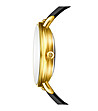 Златист дамски часовник с черна каишка Capri-2 снимка