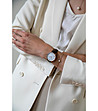 Розовозлатист дамски часовник с кафява допълнителна каишка Chloé -1 снимка
