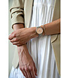 Розовозлатист дамски часовник със сива допълнителна каишка Allure-1 снимка
