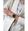 Розовозлатист дамски часовник с допълнителна черна верижка Naomi -1 снимка