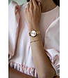 Дамски розовозлатист часовник с допълнителна бяла каишка Sophia -1 снимка