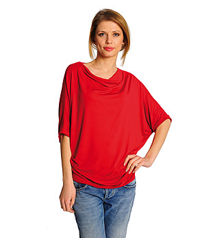 Червена дамска блуза Adria снимка