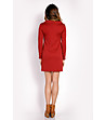 Къса червена рокля с джобове-1 снимка