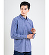 Памучна мъжка риза в синьо Dan-0 снимка