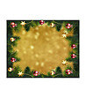 Текстилна коледна покривка в златисто и зелено 110х145 см-0 снимка