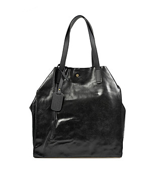 Черна кожена дамска чанта Chloe снимка