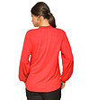 Червена дамска блуза с връзка April-1 снимка