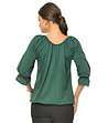 Тъмнозелена дамска блуза Augusta-1 снимка