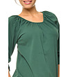 Тъмнозелена дамска памучна блуза Augusta-3 снимка