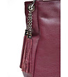 Виненочервена кожена дамска чанта Daria-2 снимка