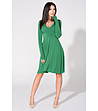 Зелена разкроена рокля-0 снимка