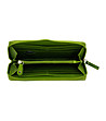 Зелен дамски портфейл от естествена кожа-2 снимка