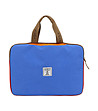 Чанта за лаптоп в синьо и кафяво-1 снимка