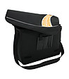 Черна чанта за рамо с оранжев елемент-2 снимка