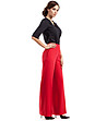 Червен дамски панталон Arleen-4 снимка