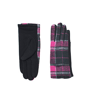 Дамски ръкавици в черно, сиво и розово Dakota снимка