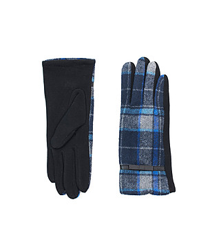 Дамски ръкавици в черно и синьо Dakota снимка