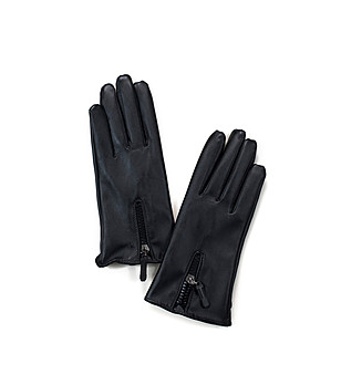 Черни дамски ръкавици с цип Jamie снимка