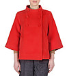 Късо червено дамско палто Salla -0 снимка