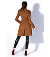 Кафяво вълнено дамско палто Vise-1 снимка
