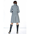 Сиво дълго дамски палто Kaori-1 снимка