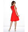 Червена разкроена рокля Loriet-1 снимка