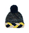 Зимна шапка в черен меланж с плетеница Zoe-0 снимка