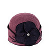 Вълнена дамска шапка в цвят пепел от рози Iris-0 снимка