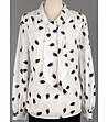 Дамска блуза в цвят екрю с принт Alina-0 снимка