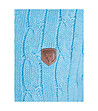 Памучен дамски пуловер в цвят тюркоаз Slice-3 снимка