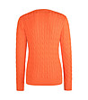 Оранжев памучен дамски пуловер Slice-1 снимка