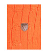 Оранжев памучен дамски пуловер Slice-3 снимка