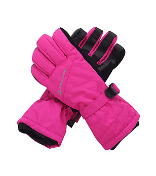 Дамски спортни ръкавици в цвят циклама и черно Rena снимка