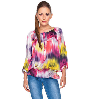 Дамска многоцветна блуза снимка