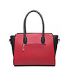 Дамска чанта в червено и черно-1 снимка