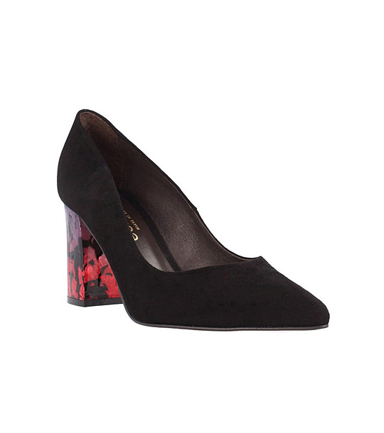 Черни дамски велурени обувки Lavinia снимка