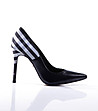 Черни дамски обувки с кариран елемент Rori-0 снимка