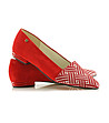Велурени червени дамски обувки Rosalia-2 снимка