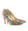 Многоцветни дамски кожени обувки Werona-2 снимка