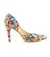 Многоцветни дамски кожени обувки Werona-3 снимка