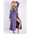 Дълъг дамски лилав халат Eliza-0 снимка