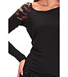 Черна рокля с изрязан гръб Glamour-3 снимка