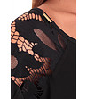 Черна рокля с изрязан гръб Glamour-4 снимка