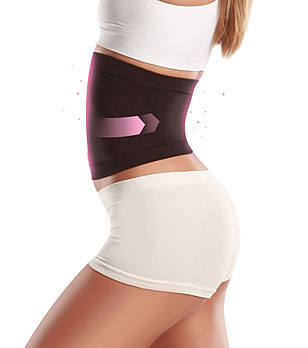 Черен дамски колан с оформящ ефект снимка