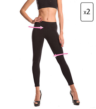 Комплект от 2 черни дамски клина с антицелулитен ефект снимка