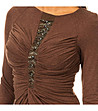 Кафява дамска блуза Tessa-2 снимка